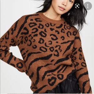 Line and Dot Cheetah print sweater